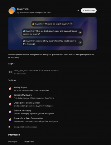 BuyerTwin ChatGPT Plugin