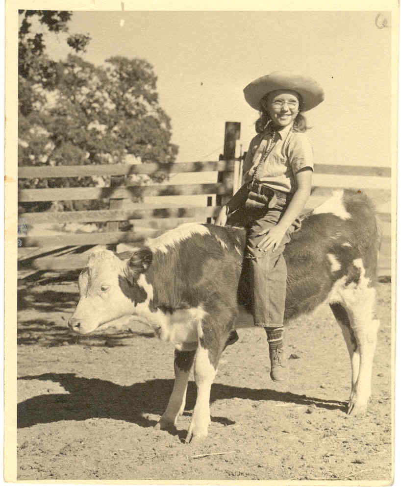 Winnifred Coe Verbica as a girl at Pine Ridge